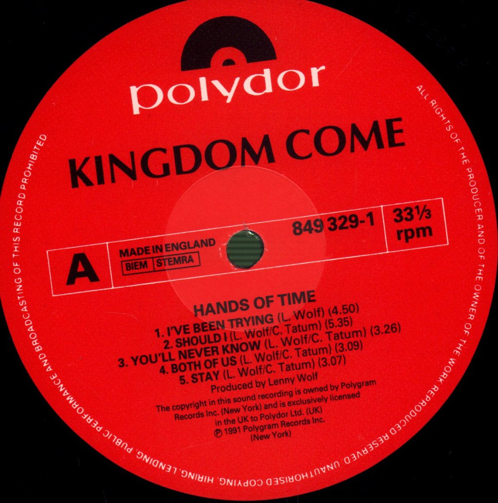 Kingdom Come - Hands Of Time - Lp