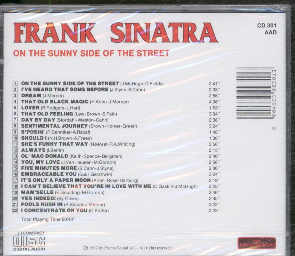 Frank Sinatra - On The Sunny Side Of The Street - Cd