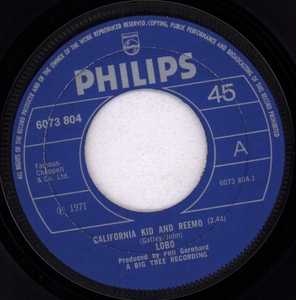 Lobo - California Kid And Reemo - 7 Inch