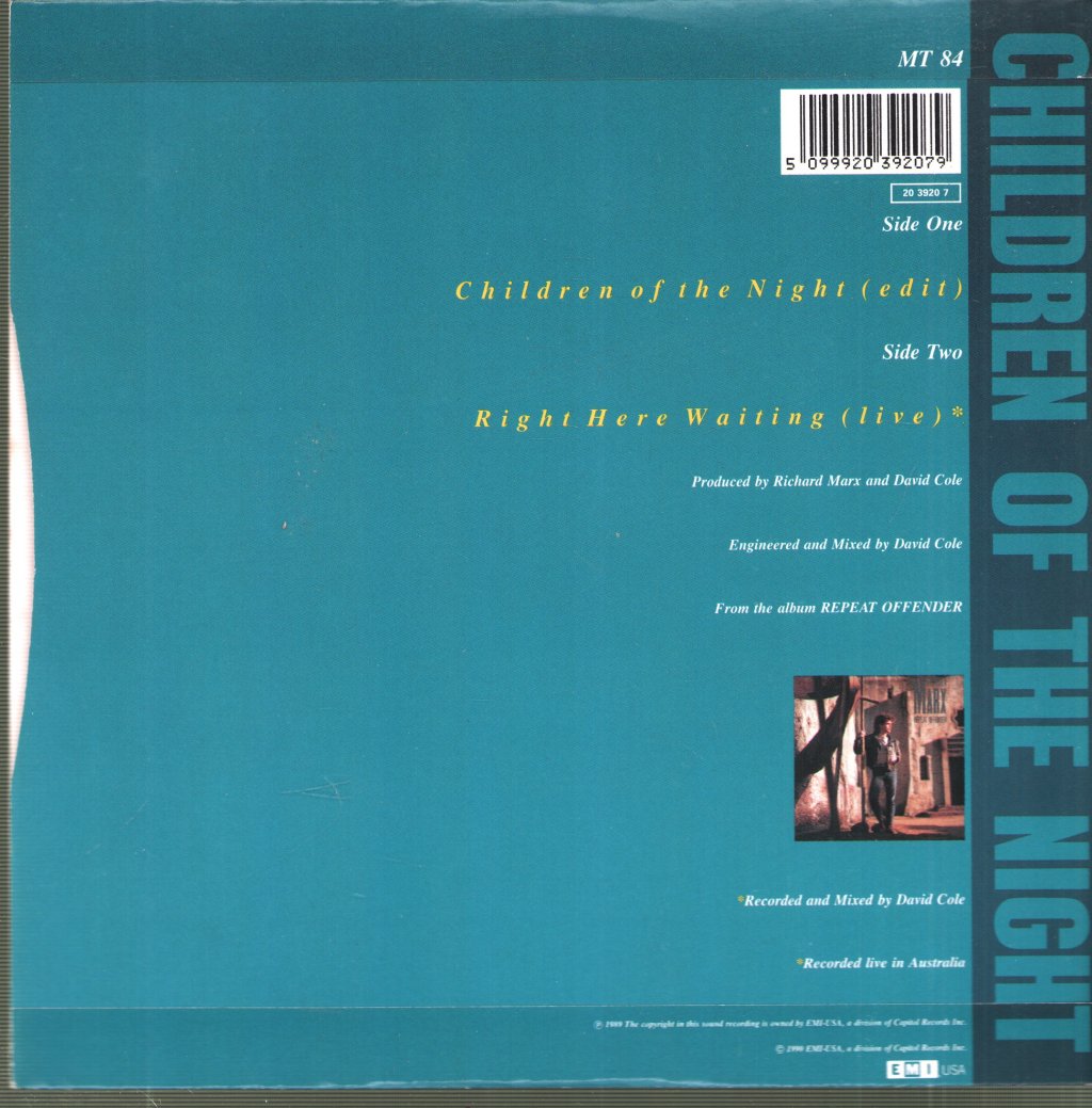 Richard Marx - Children Of The Night - 7 Inch