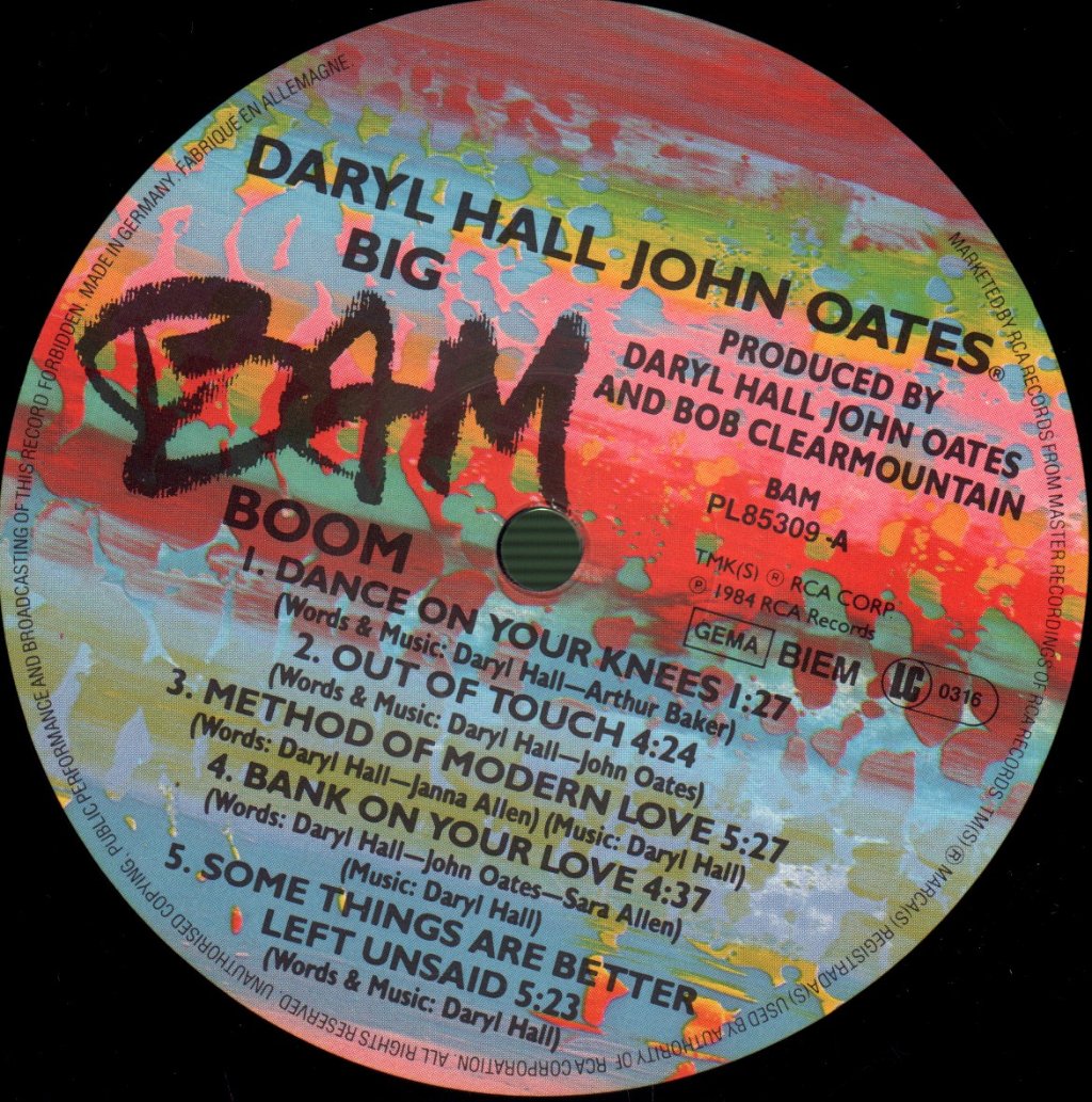 Hall And Oates - Big Bam Boom - Lp