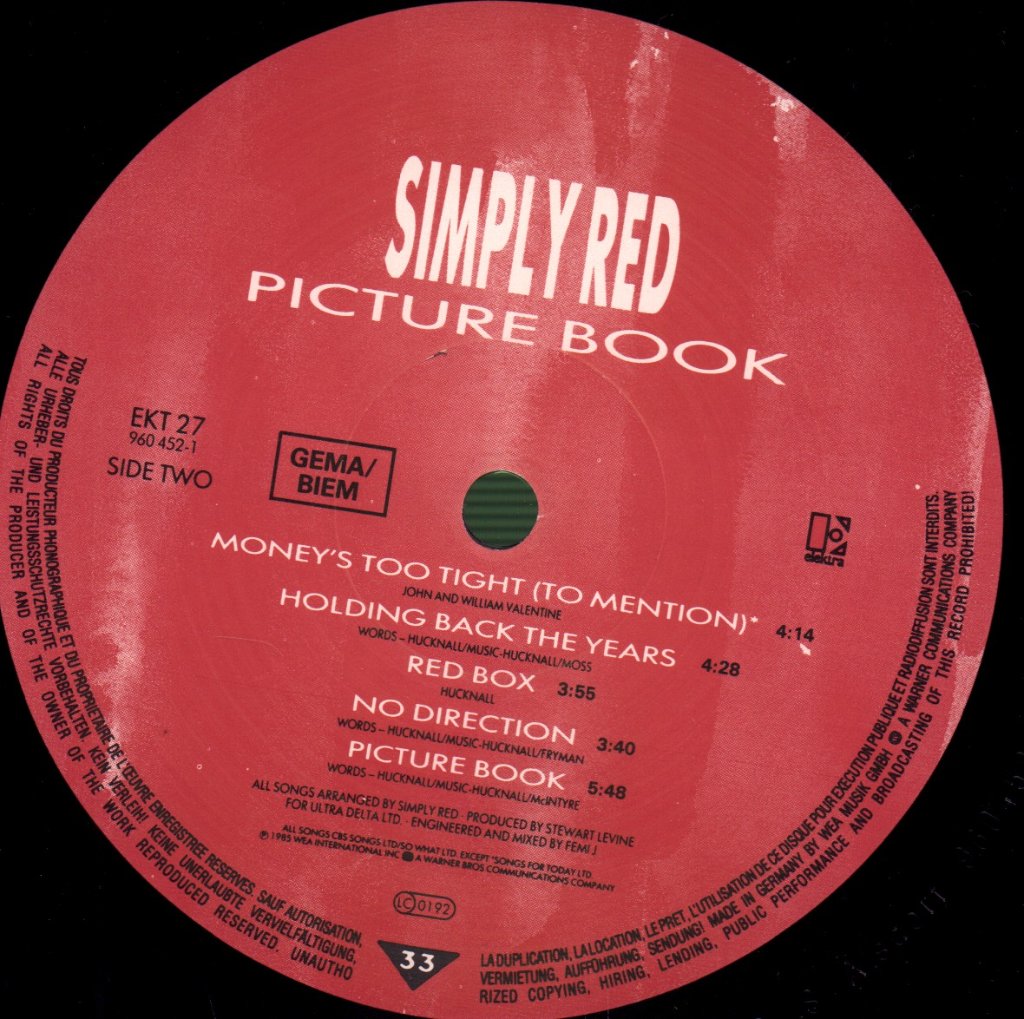 Simply Red - Picture Book - Lp