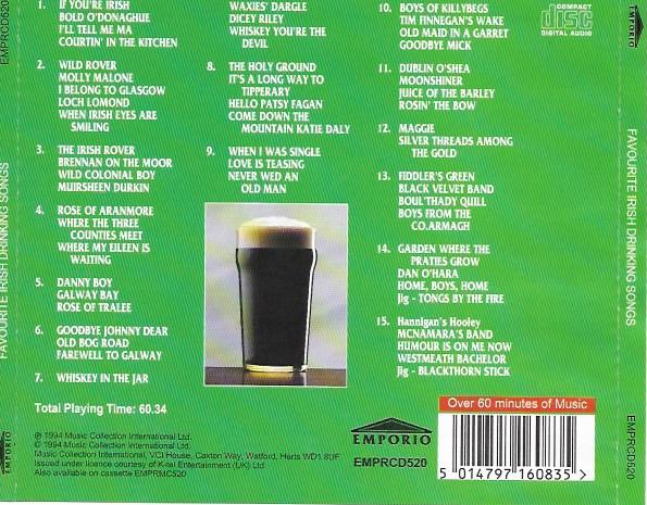 Sean O'Neill Band - Favourite Irish Drinking Songs - Cd