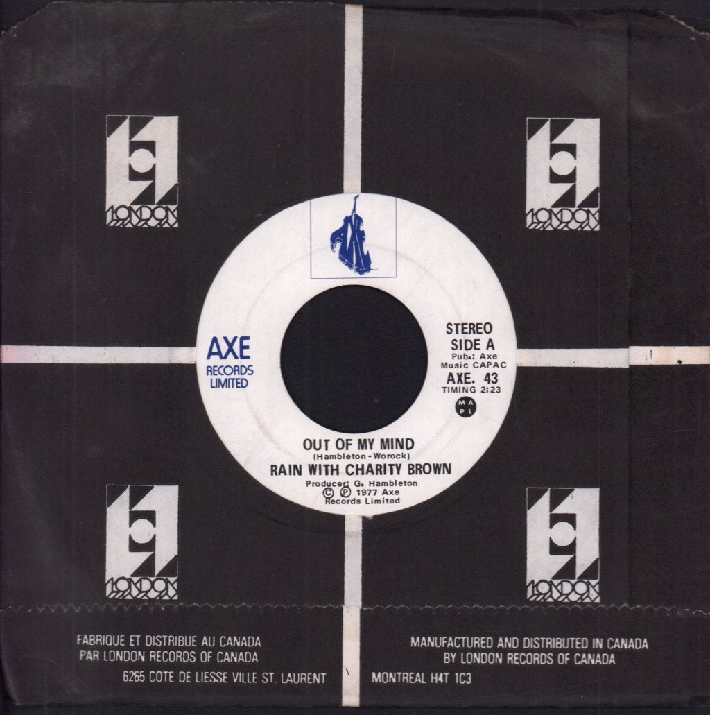 Rain With Charity Brown - Out Of My Mind - 7 Inch