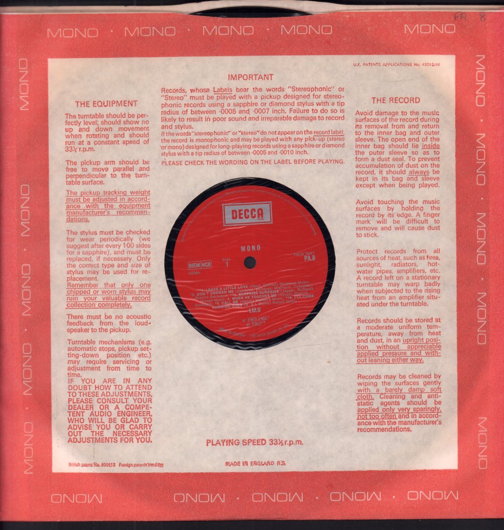 Lulu - World Of - Lp