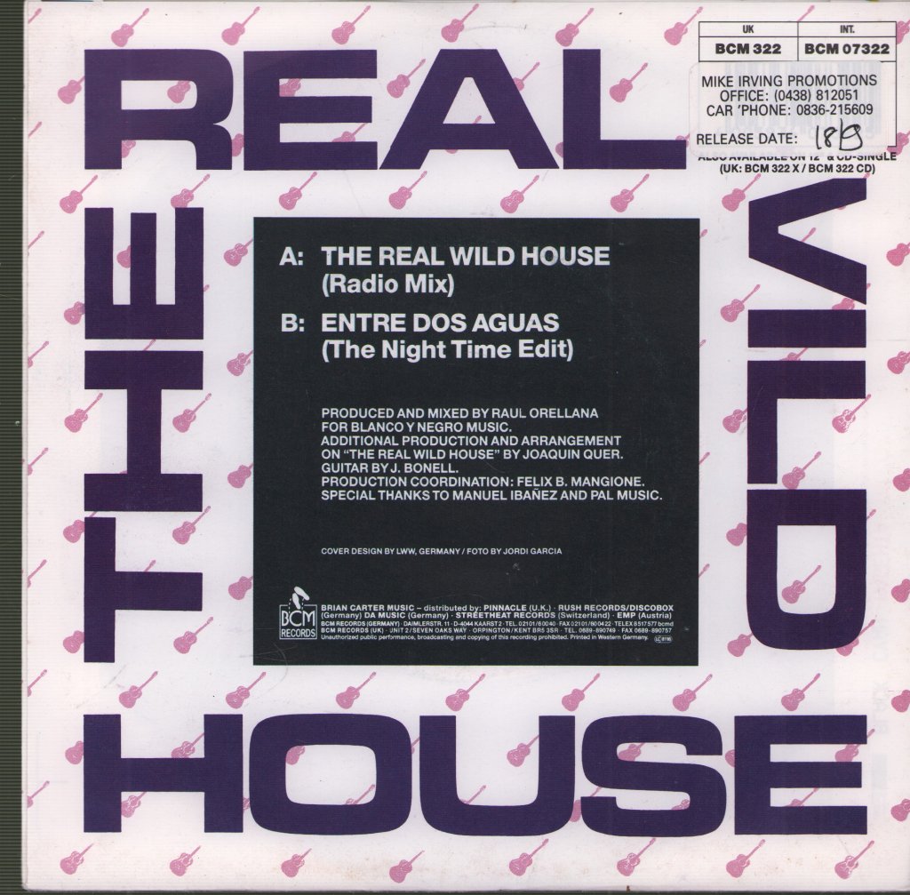 Raul Orellana - Real Wild House - 7 Inch