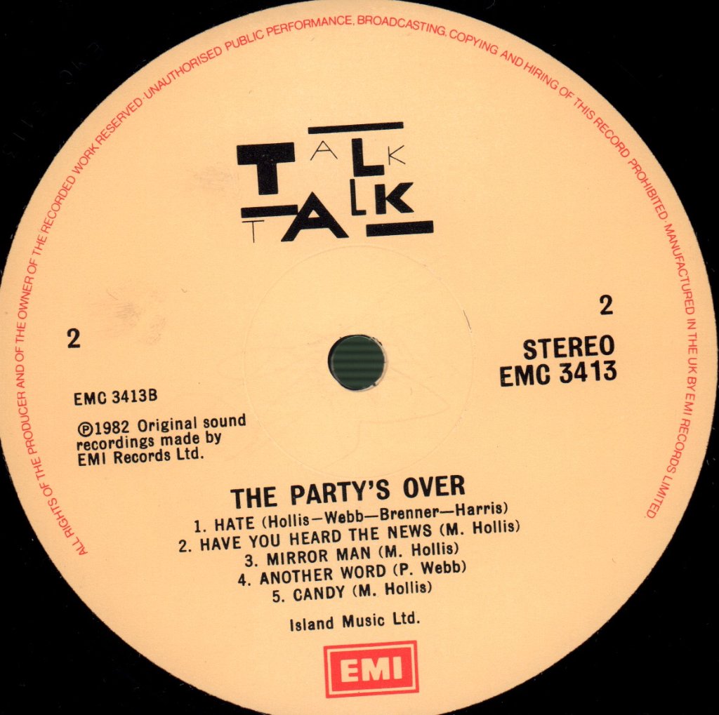 Talk Talk - Party's Over - Lp