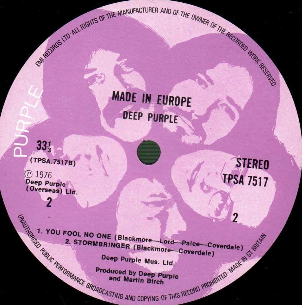 Deep Purple - Made In Europe - Lp