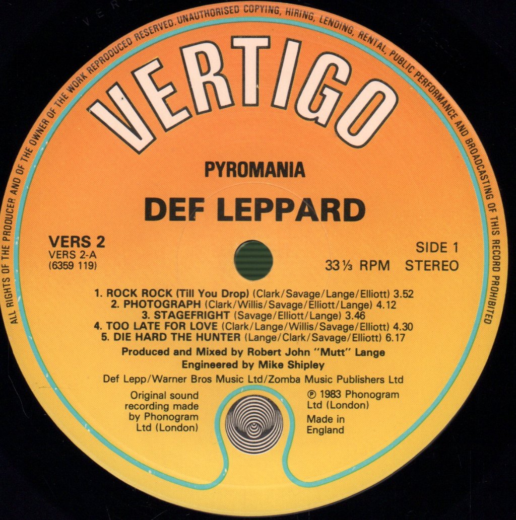Def Leppard - Pyromania - Lp