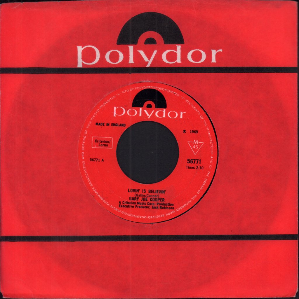 Gary Joe Cooper - Lovin' Is Believin' - 7 Inch