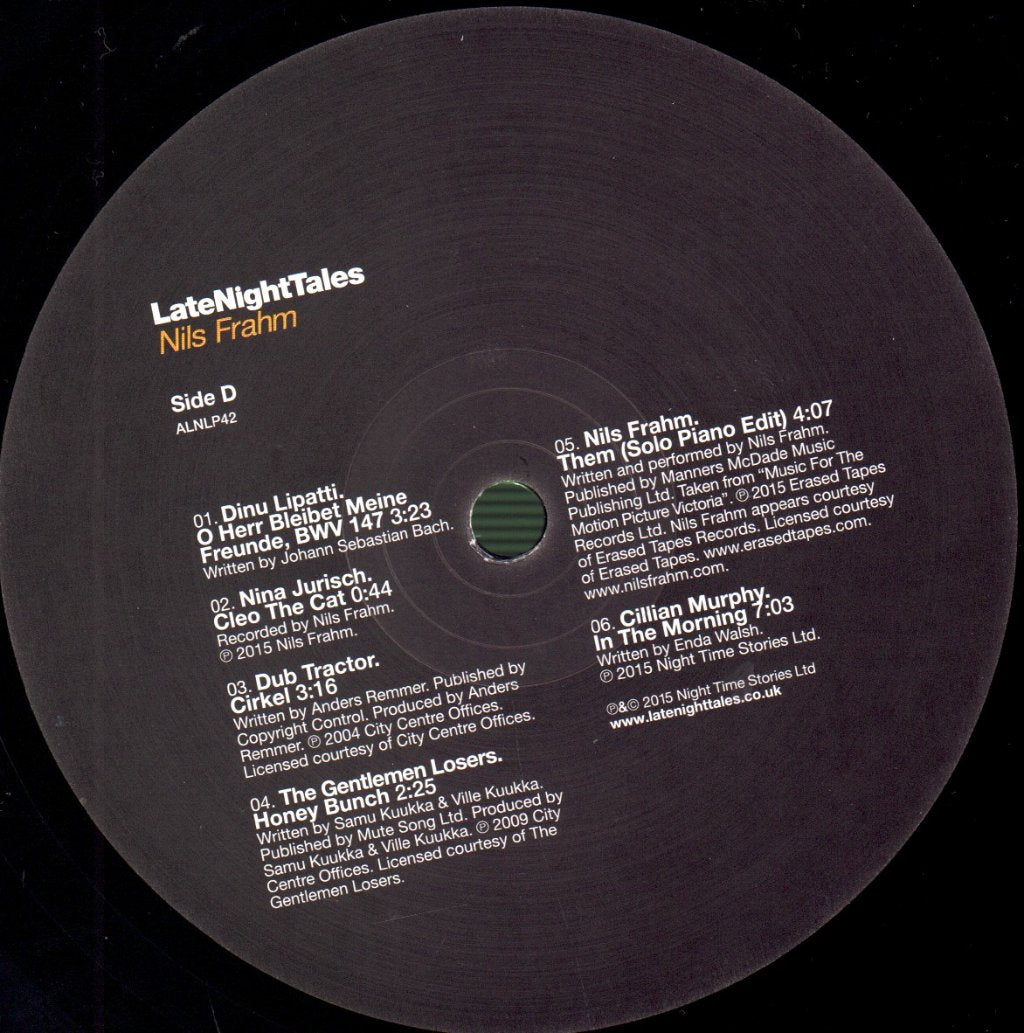 Nils Frahm - LateNightTales - Double Lp
