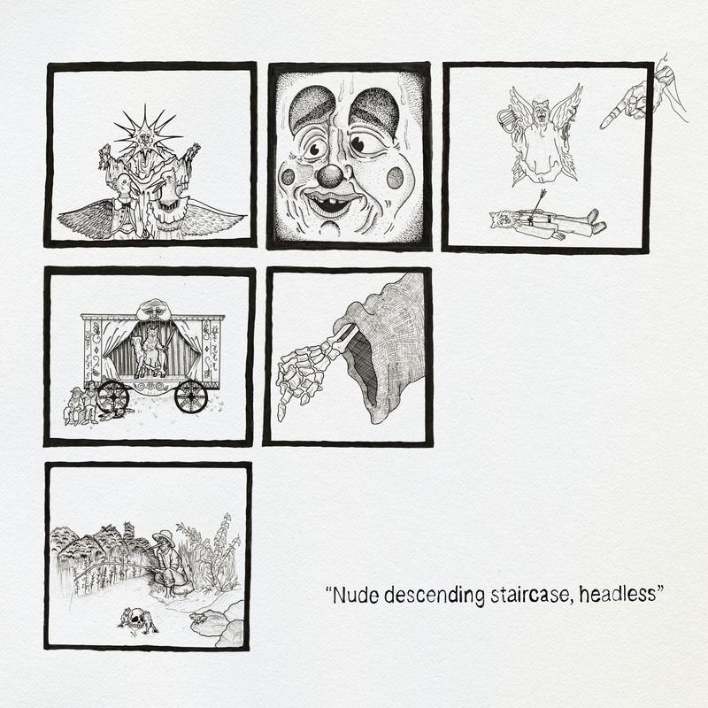 Teen Suicide - Nude descending staircase headless - Lp