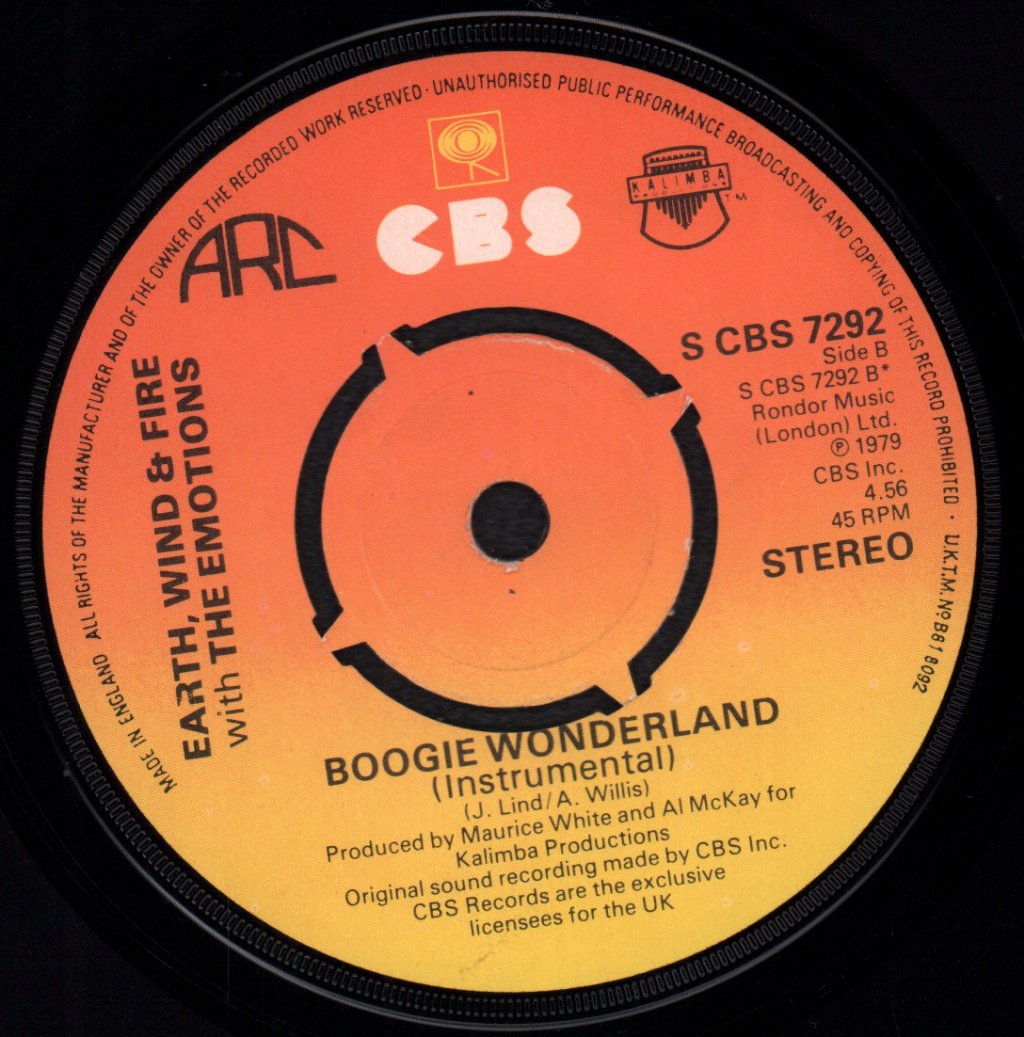 Earth Wind And Fire With Emotions - Boogie Wonderland - 7 Inch