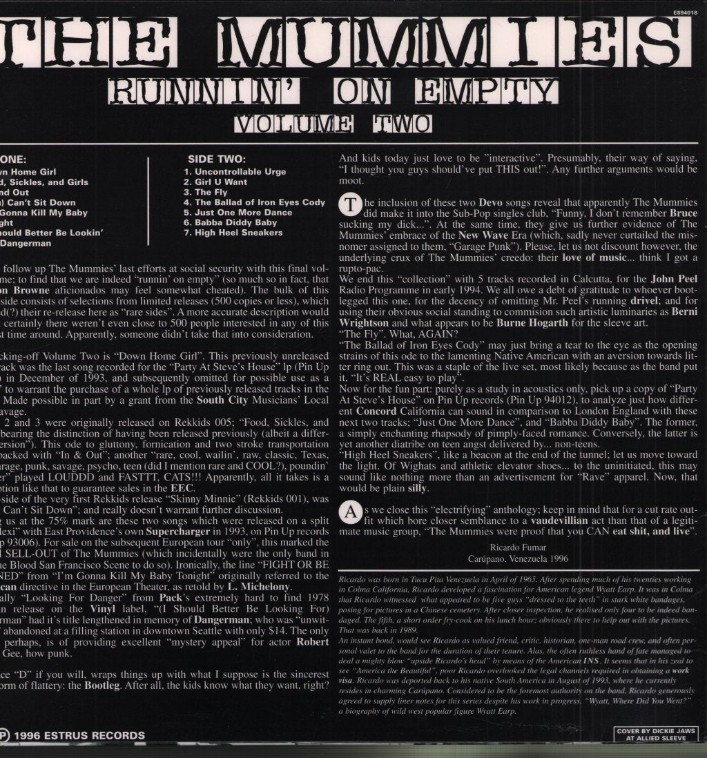 Mummies - Runnin' On Empty Volume Two - Lp