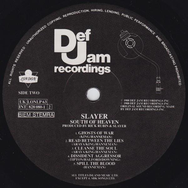 Slayer - South Of Heaven - Lp
