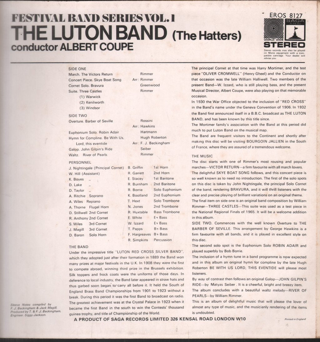 Luton Band - Festival Band Series No.1 - Lp