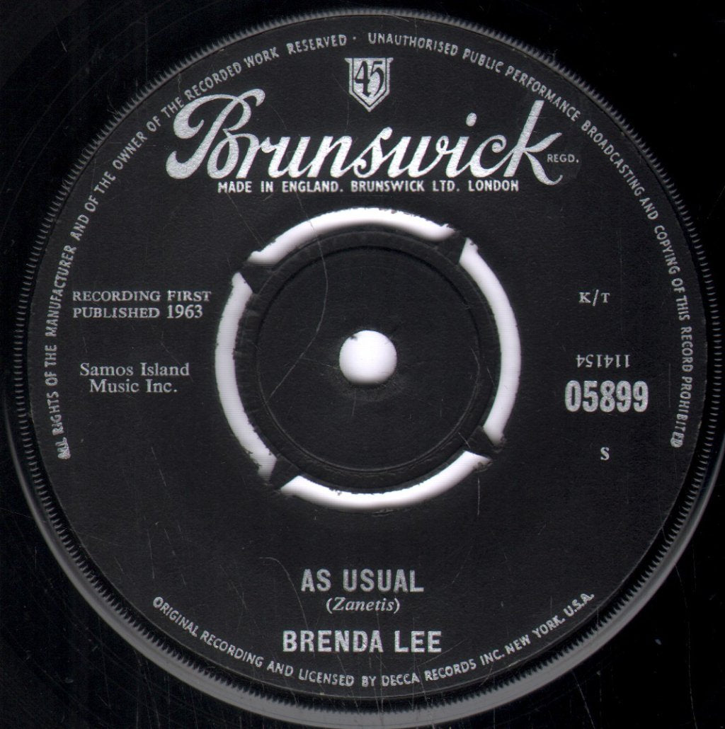 Brenda Lee - As Usual - 7 Inch