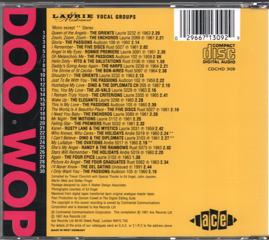Various Artists - Laurie Vocal Groups - The Doo Wop Sound - Cd