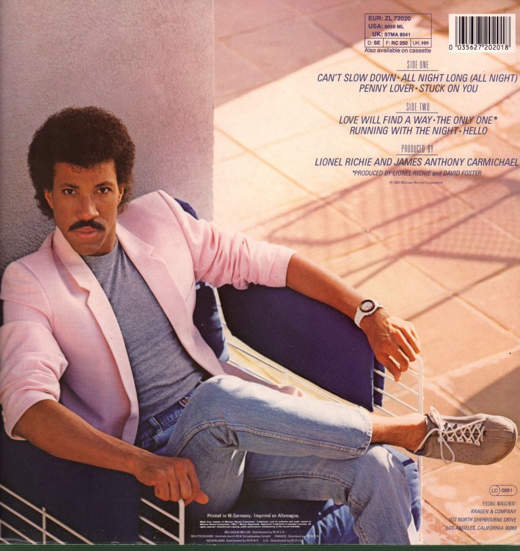 Lionel Richie - Can't Slow Down - Lp