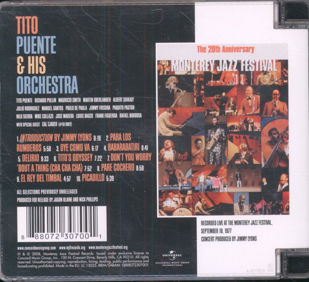 Tito Puente & His Orchestra - Live At The 1977 Monterey Jazz Festival - Cd