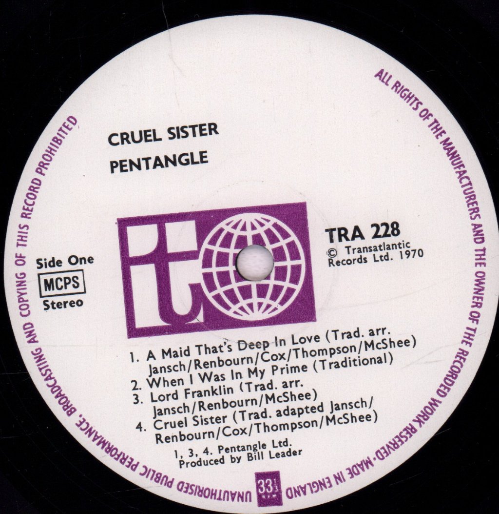 Pentangle - Cruel Sister - Lp