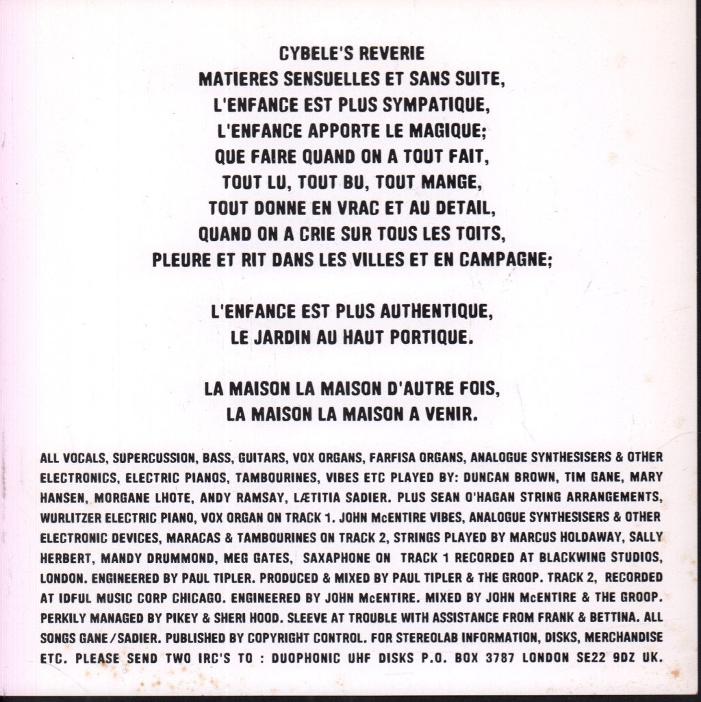 Stereolab - Cybele's Reverie - 7 Inch