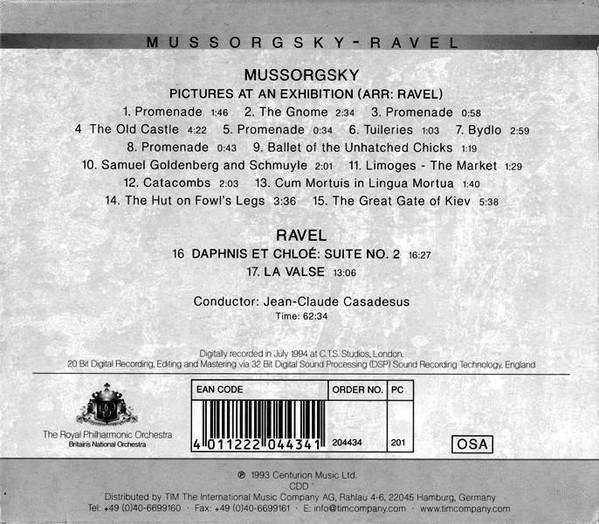 Royal Philharmonic Orchestra, Jean-Claude Casadesus - Mussorgsky / Ravel - Pictures At An Exhibition / Daphnis Et Chloé: Suite No. 2, La Valse - Cd