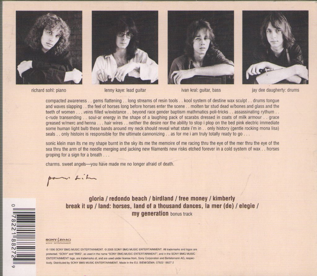 Patti Smith Group - Horses - Cd