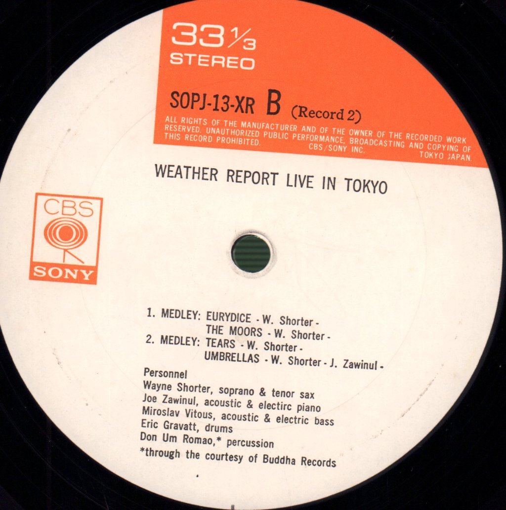 Weather Report - Weather Report Live In Tokyo - Double Lp