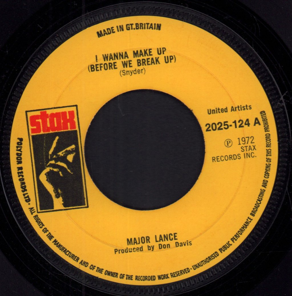 Major Lance - I Wanna Make Up (Before We Break Up) - 7 Inch
