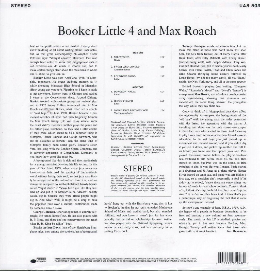 Booker Little - Booker Little 4 & Max Roach - Lp