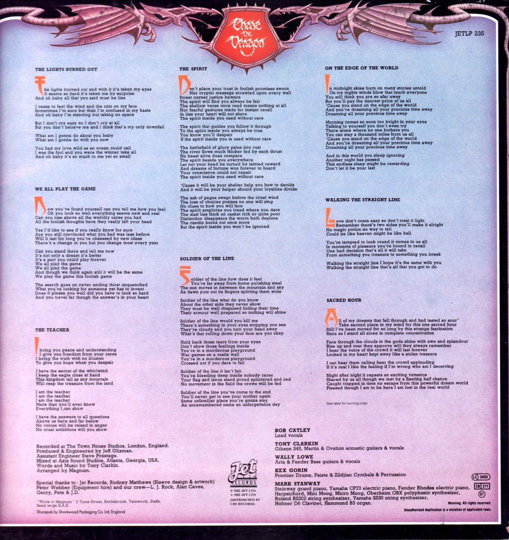 Magnum - Chase The Dragon - Lp