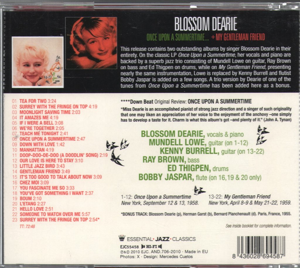 Blossom Dearie - Once Upon A Summertime... + My Gentleman Friend - Cd