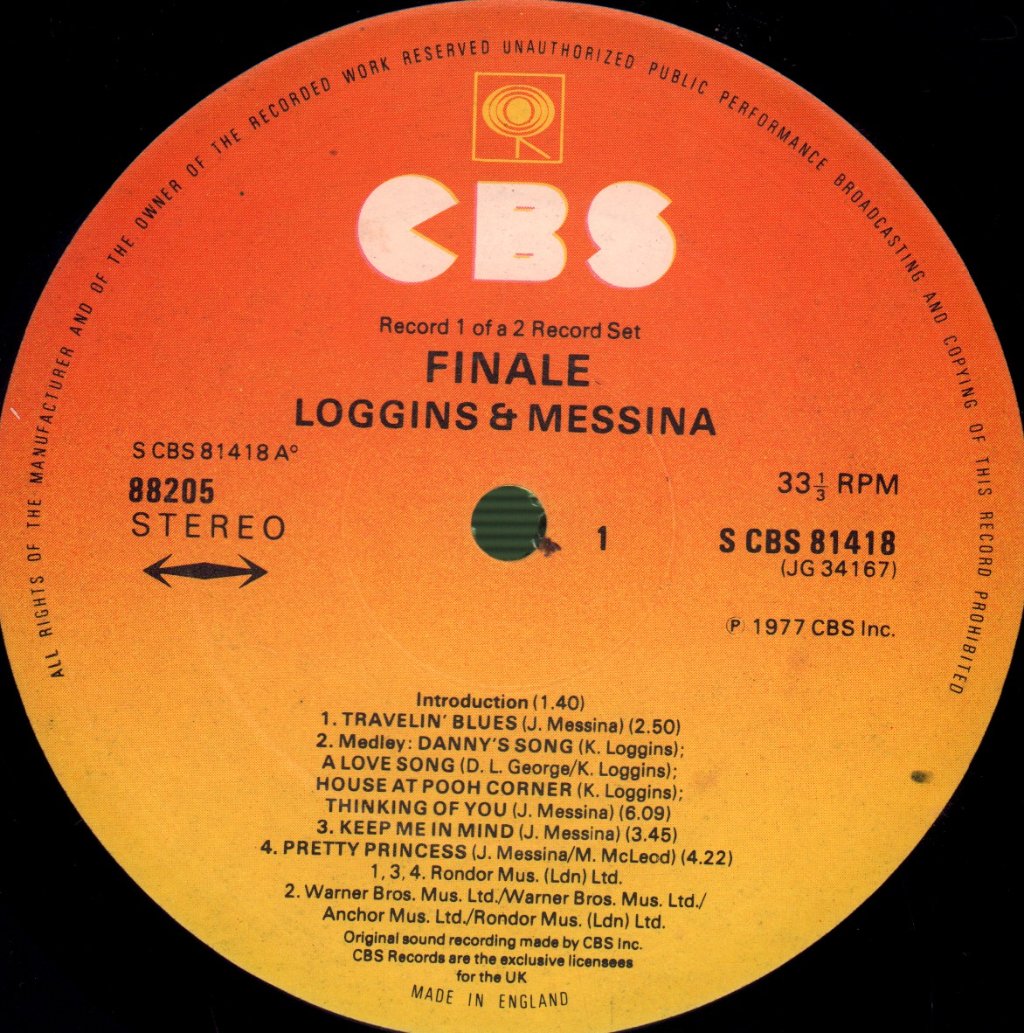 Loggins And Messina - Finale - Double Lp
