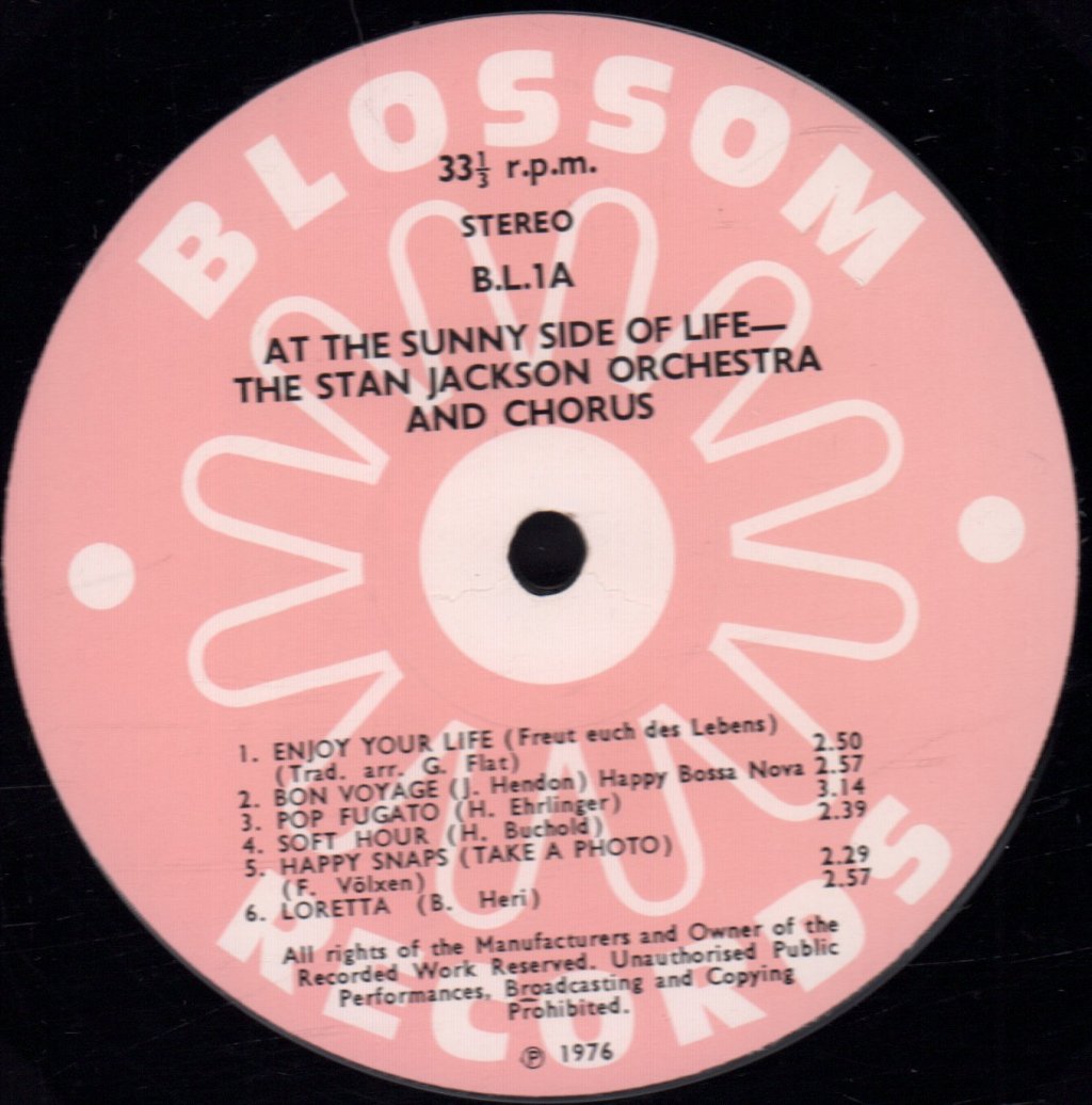 Stan Jackson Orchestra And Chorus - At The Sunny Side Of Life - Lp