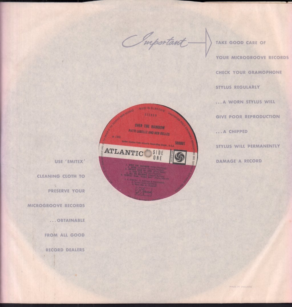 Patti Labelle And Her Belles - Over The Rainbow - Lp