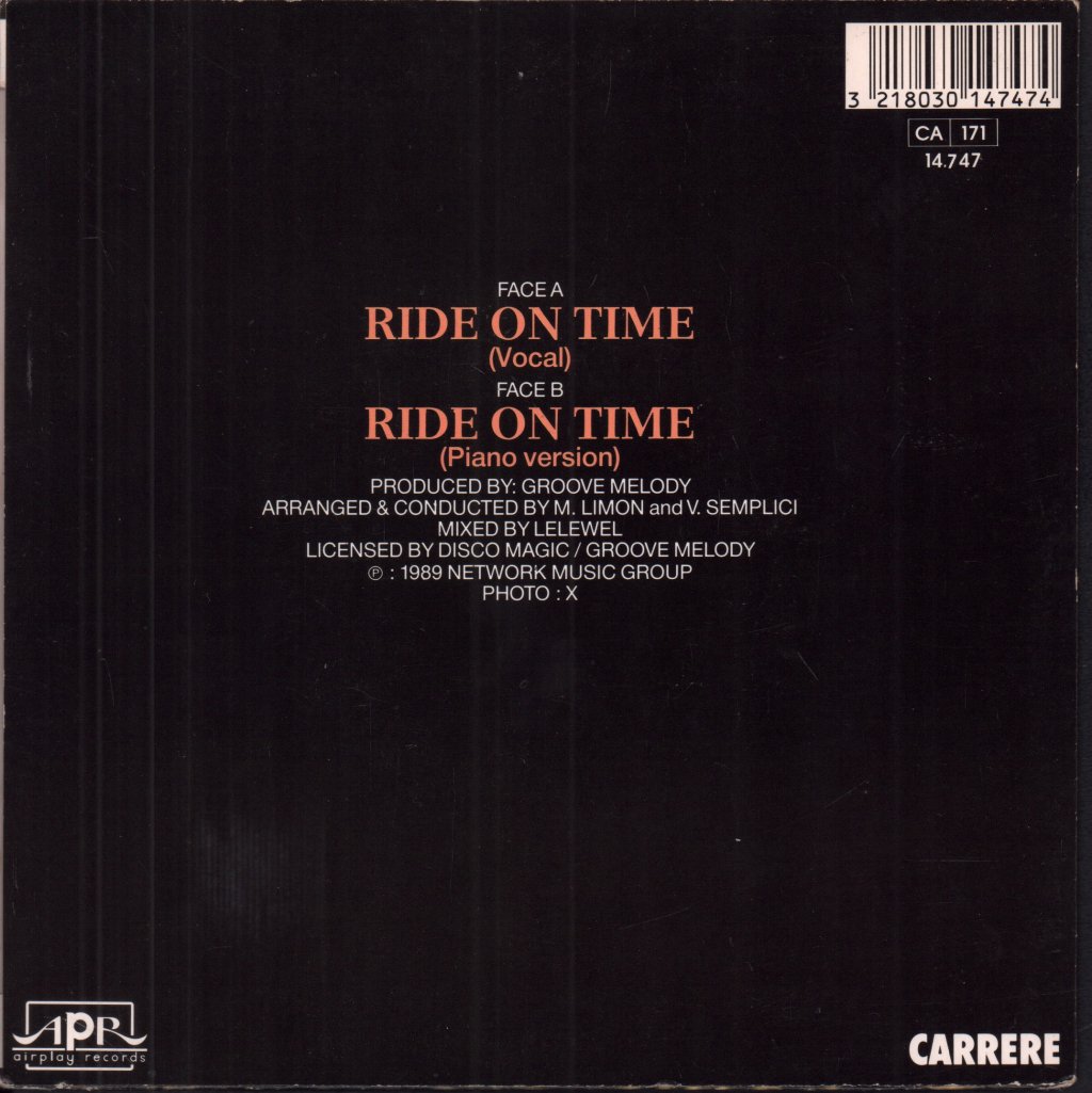 Black Box - Ride On Time - 7 Inch