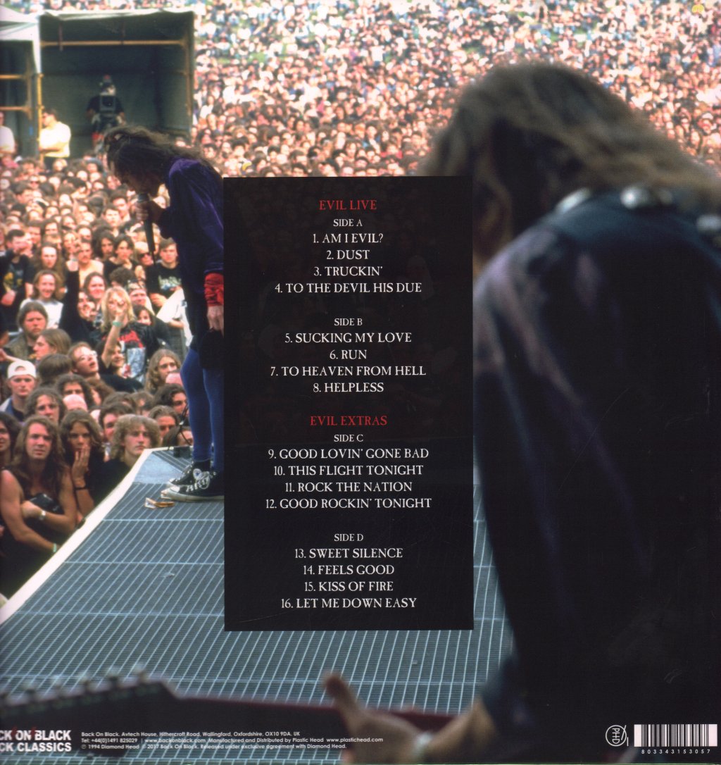 Diamond Head - Evil Live (Live At The National Bowl 1993) - Double Lp