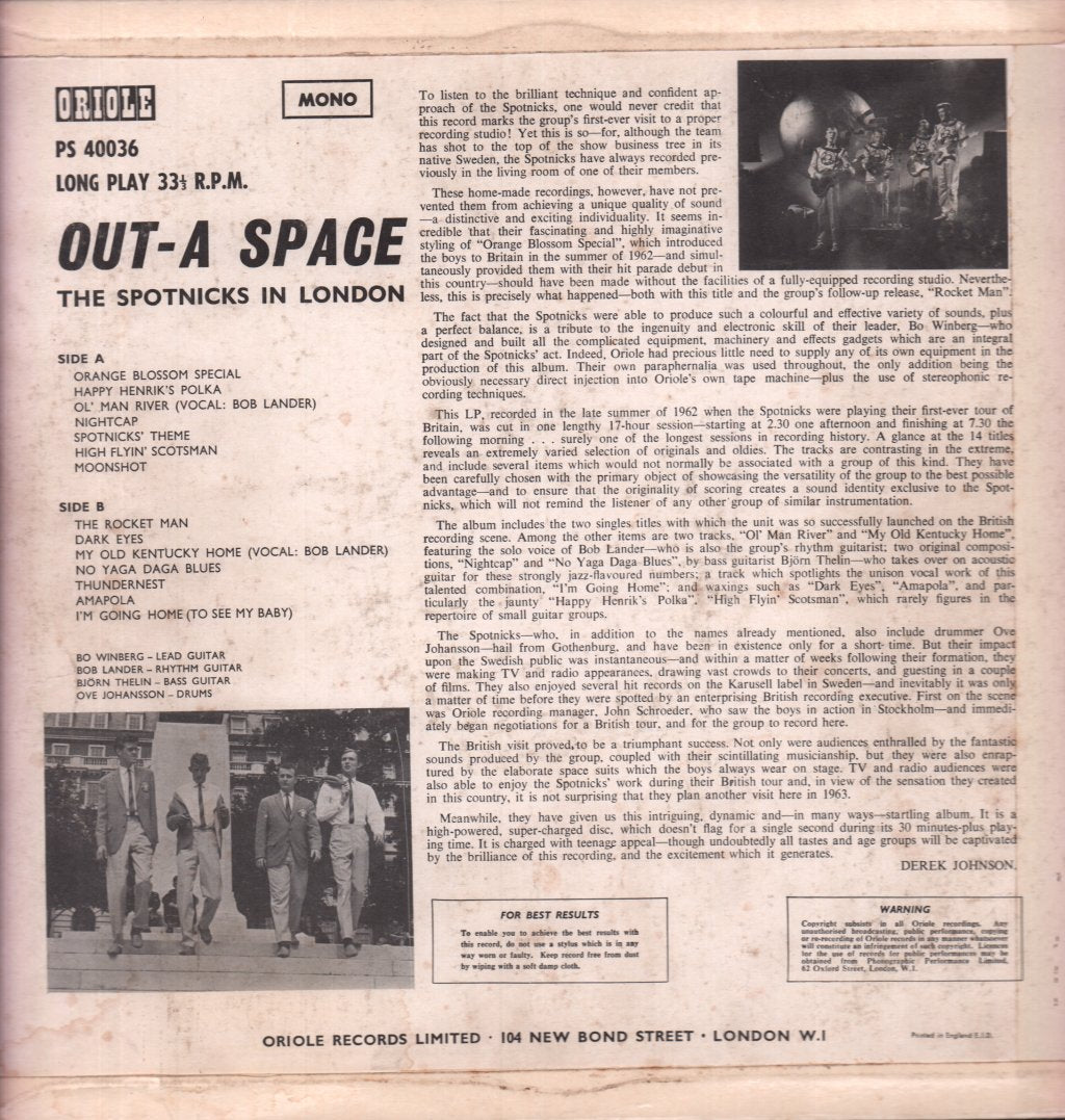 Spotnicks - Out-A Space The Spotnicks In London - Lp