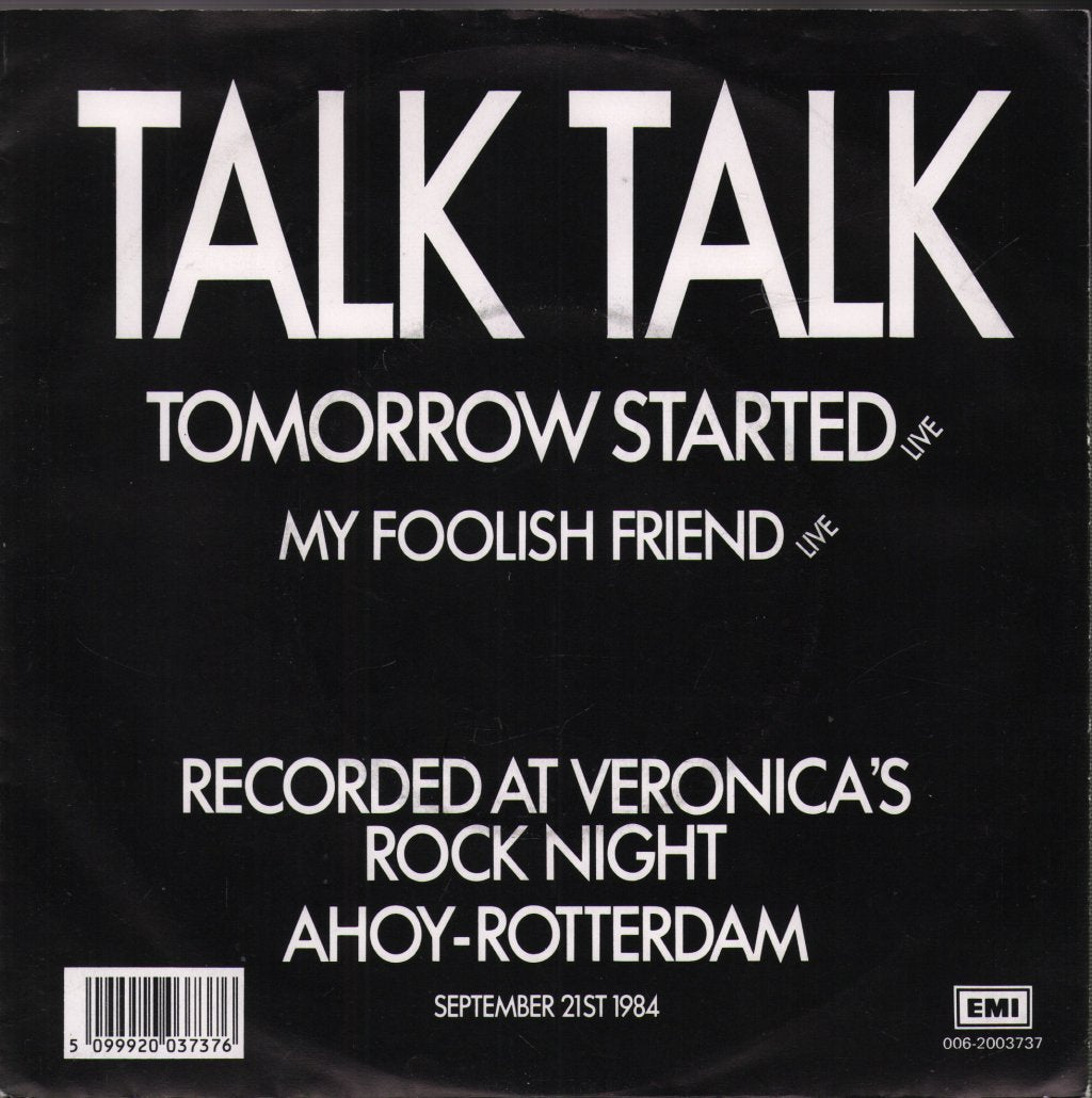 Talk Talk - Tomorrow Started (Live) - 7 Inch