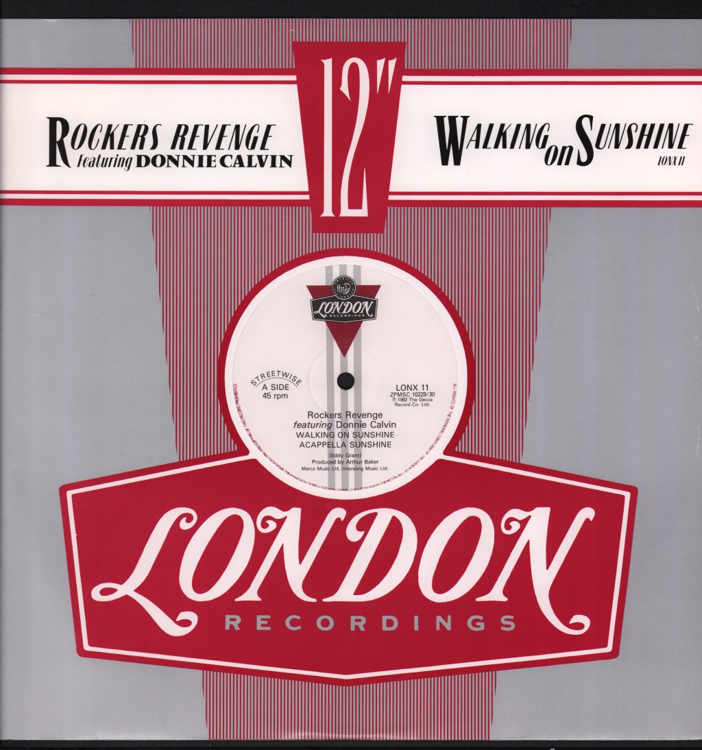 Rockers Revenge Featuring Donnie Calvin - Walking On Sunshine - 12 Inch