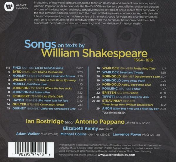 Ian Bostridge - Shakespeare Songs - Cd