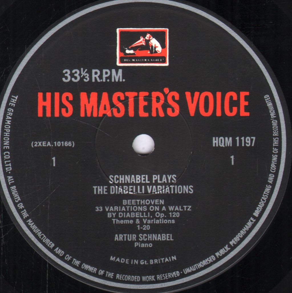 Artur Schnabel - Beethoven - Diabelli Variations - Lp