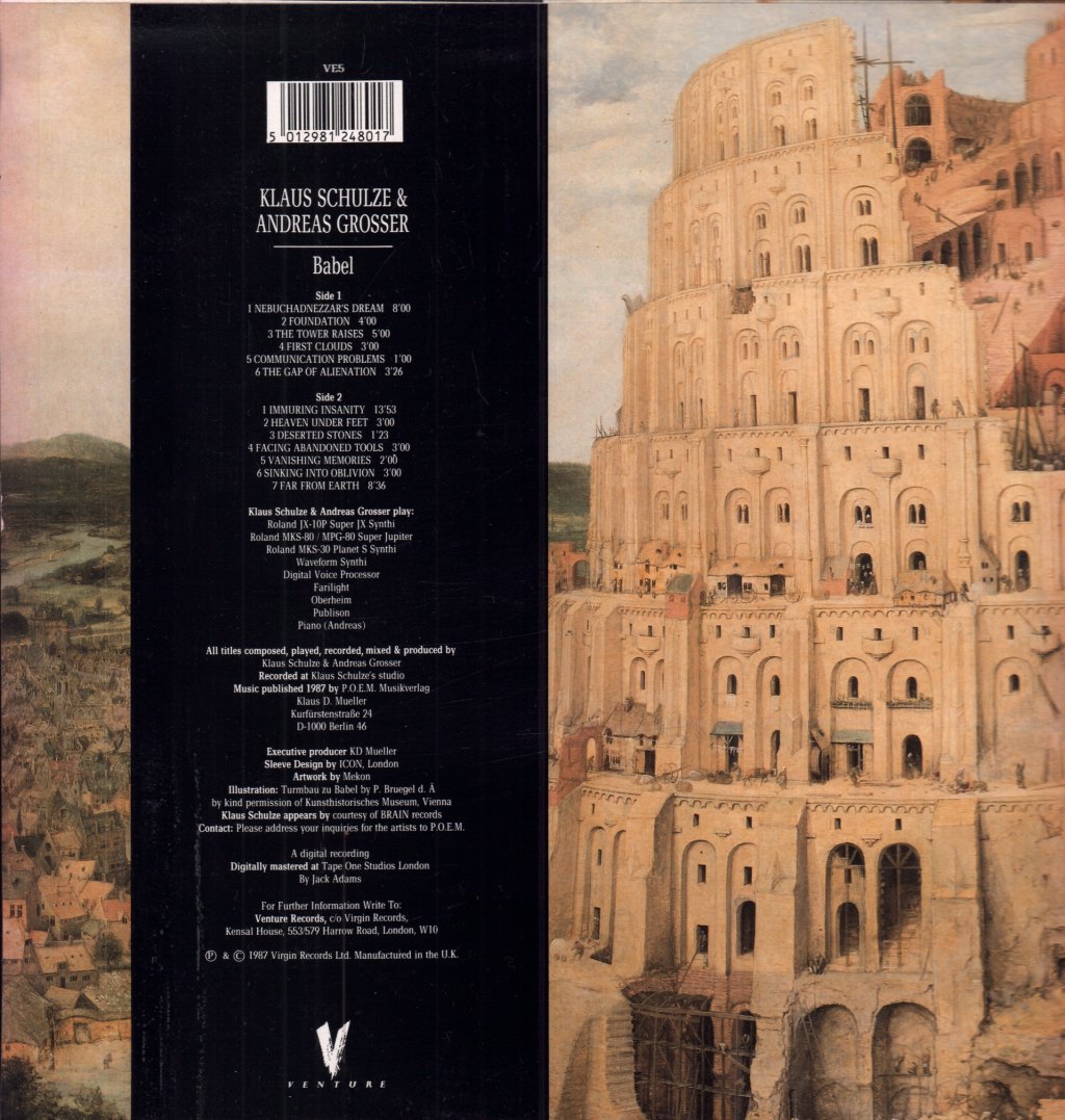 Klaus Schulze And Andreas Grosser - Babel - Lp