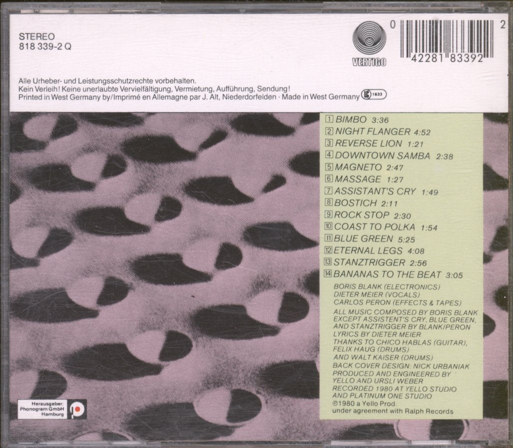 Yello - Solid Pleasure - Cd