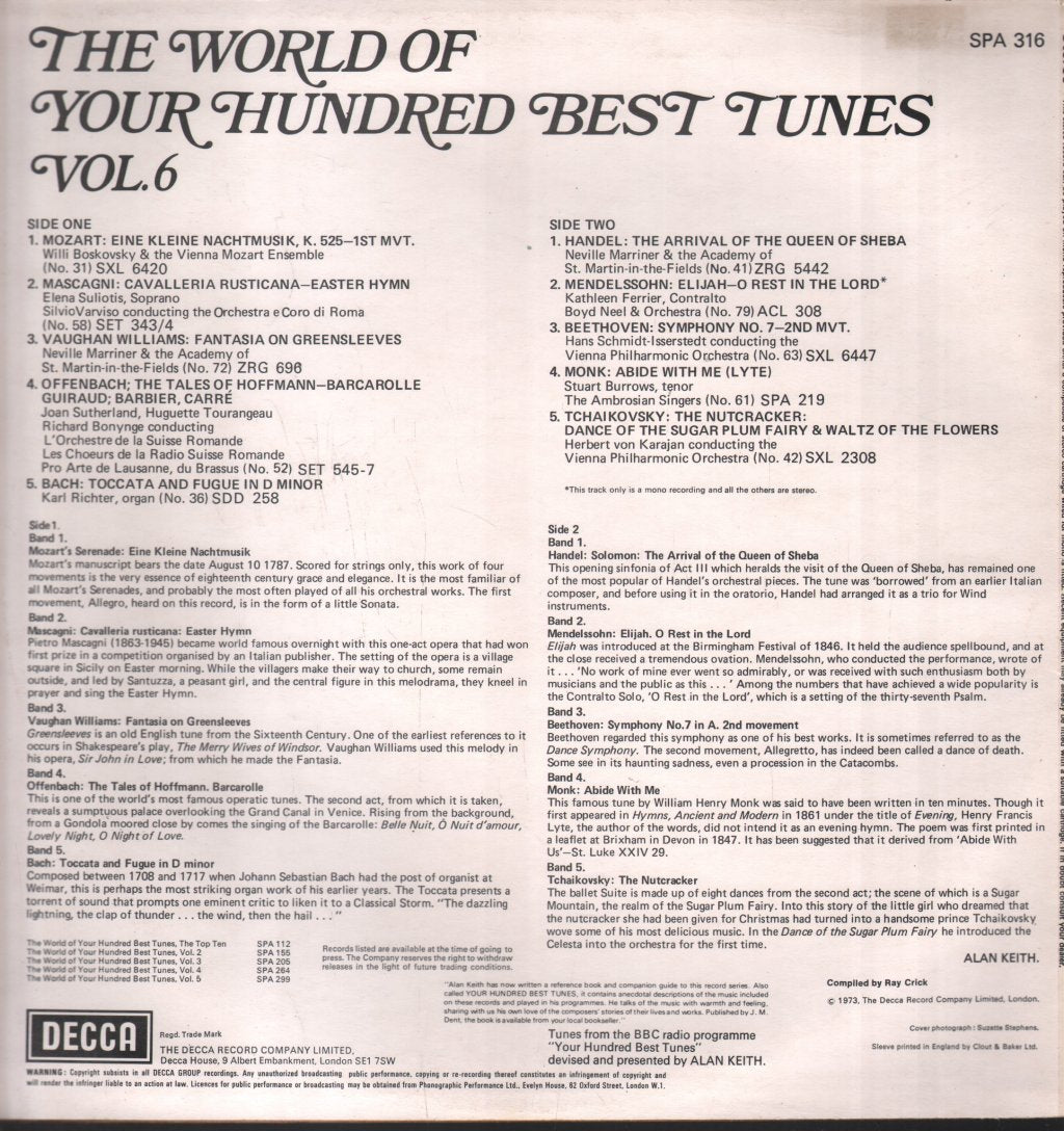 Various Artists - World Of Your Hundred Best Tunes Vol. 6 - Lp