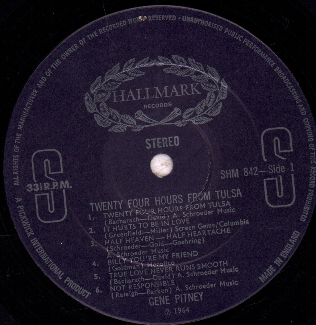 Gene Pitney - 24 Hours From Tulsa - Lp