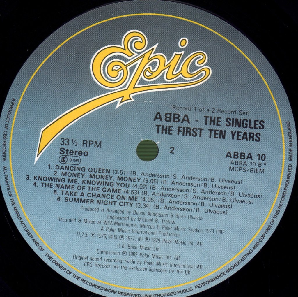 ABBA - Singles - Double Lp