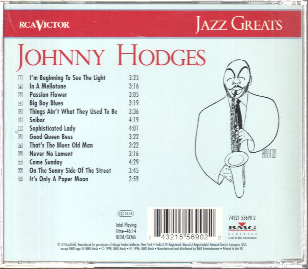 Johnny Hodges - RCA Victor Jazz Greats - Cd