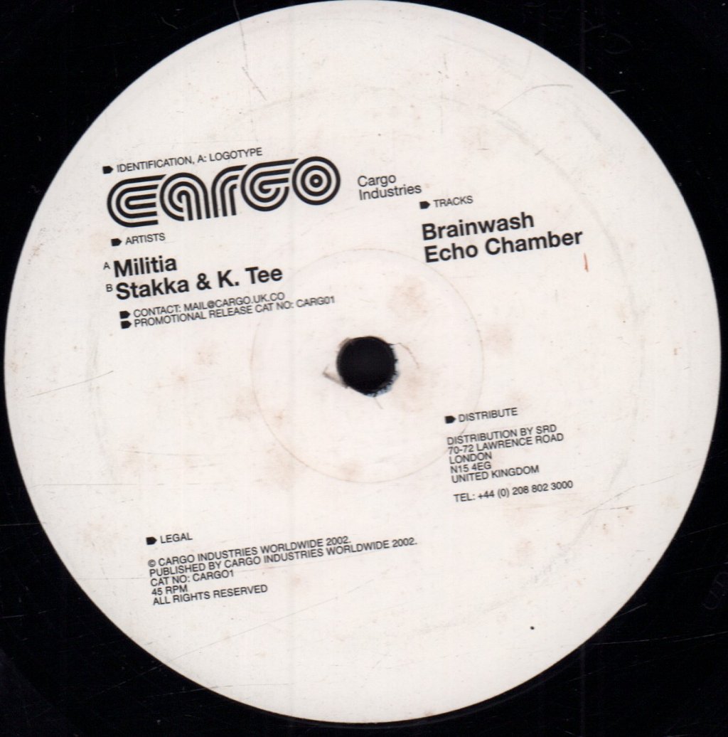 Militia / Stakka & K. Tee - Brainwash / Echo Chamber - 12 Inch